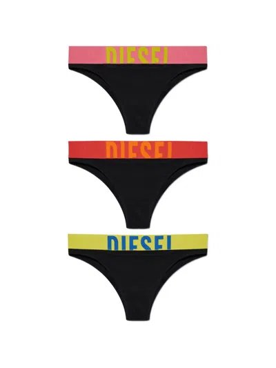 Diesel Logo-waistband Briefs Pack (pack Of Three) In Multi