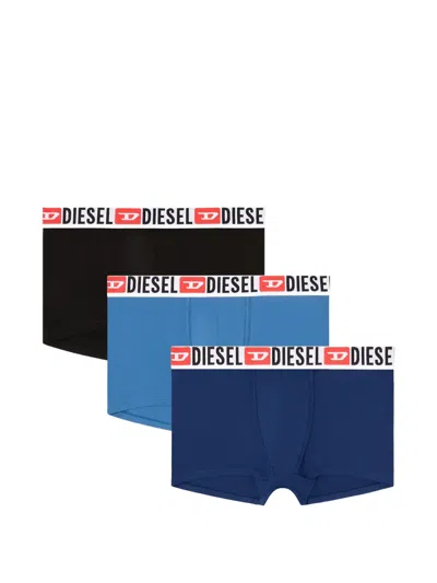 Diesel Logo-waistband Cotton Boxers (set Of Three) In Multi