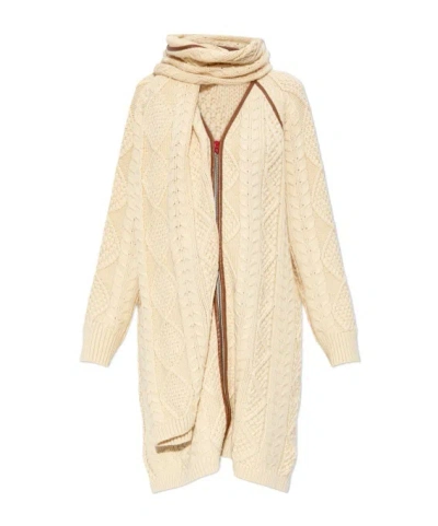 Diesel Long Cardigan In Neutral