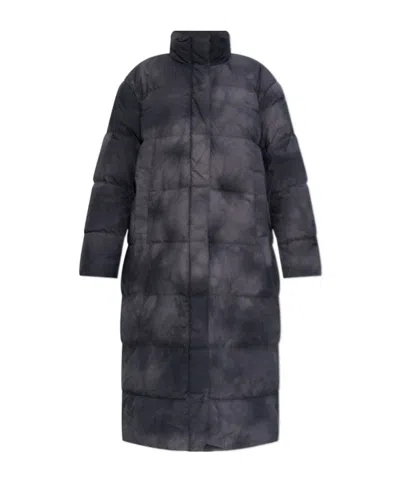 Diesel Long Down Jacket In Black