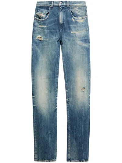 Diesel 2019 D Strukt Distressed Jeans In Blue