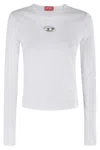 Diesel Long-sleeve Top With Oval D Cut-out In White