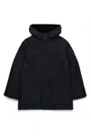 Diesel Long Padded Jacket With Front Pockets In Black
