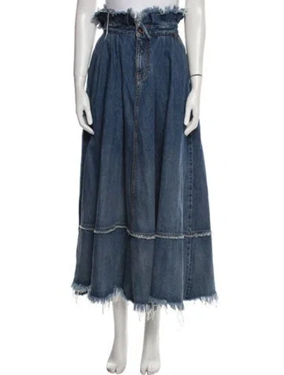 Pre-owned Diesel Long Skirt In Blue