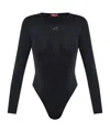 Diesel Angelina-utlt Logo-detail Bodysuit In Black