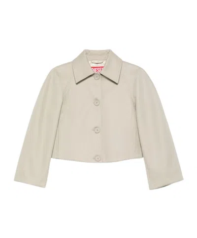Diesel Long Sleeve Buttoned Jacket In Gray