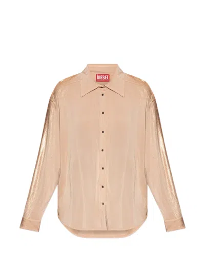 Diesel Long-sleeve Buttoned Shirt In Neutral