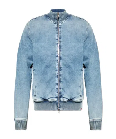 Diesel Long Sleeve Casual Jacket In Blue