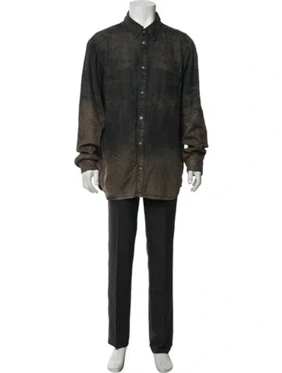 Pre-owned Diesel Long Sleeve Denim Shirt In Green
