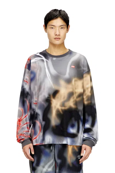 Diesel T-boxt Ls V4 Long Sleeve Graphic T-shirt In Multi