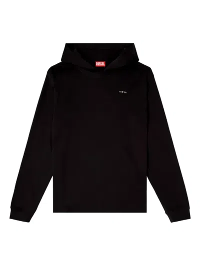 Diesel Long-sleeve Hoodie In Black