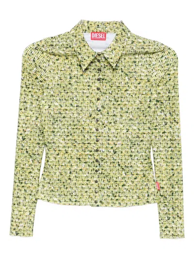 Diesel Long-sleeve Patterned Top In Multi
