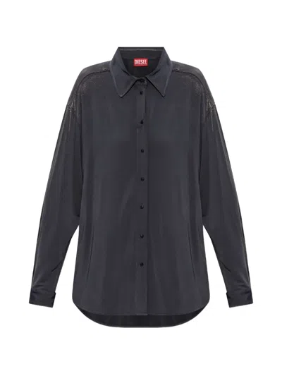 Diesel Long-sleeve Shirt In Gray