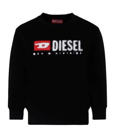 Diesel Long Sleeve Sweater In Black