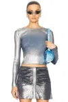 Diesel `t-banes-nc-q1` Long Sleeve T-shirt In Blue Ombre
