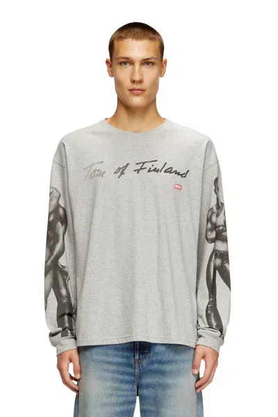 DIESEL LONG-SLEEVE T-SHIRT WITH GRAPHIC PRINT