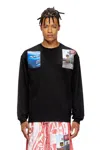 Diesel Long-sleeved Graphic T-shirt With Relaxed Fit In Black