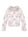 Diesel Long-sleeve Textured Sweater In White