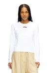 Diesel Long-sleeve Top With Oval D Cut-out In White