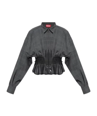 DIESEL DIESEL C-ANBU PLAID LONG-SLEEVED SHIRT
