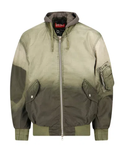 Diesel Long-sleeved Casual Jacket In Neutrals