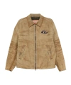 Diesel Brown D Stack Jacket In Nude