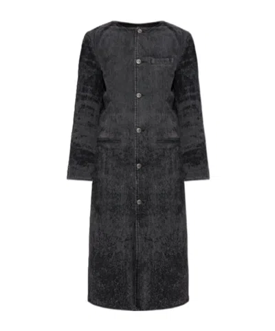 Diesel Long-sleeved Coat In Gray