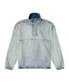Diesel Denim Pullover In Light Bicolour Denim In Gray