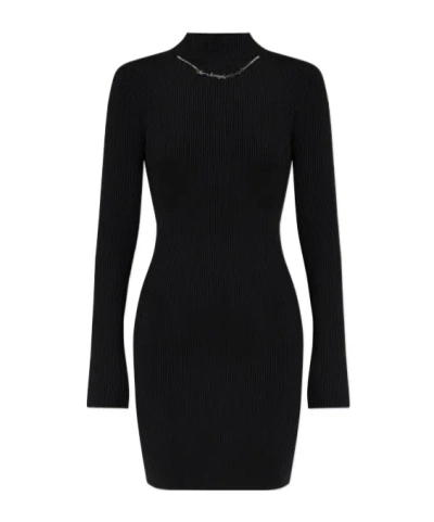 Diesel Long-sleeved Dress In Black