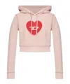 Diesel Long-sleeved Hooded Sweatshirt In Pink