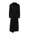 Diesel Long-sleeved Hooded Wrap Dress In Black