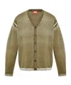 Diesel V-neck Cardigan In Brown