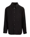 Diesel Black Shirt With D Logo On The Front In Lyocell Man In Black