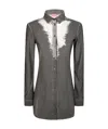 Diesel Abstract Print Asymmetric Hem Dress In Black