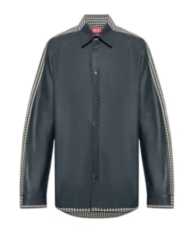 Diesel Long-sleeved Shirt In Black