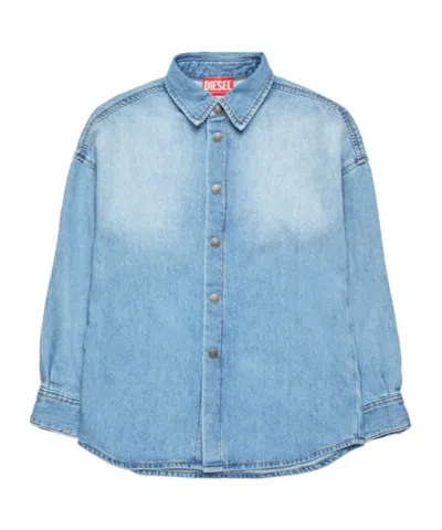 Diesel Long-sleeved Shirt In Blue