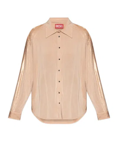 Diesel Long-sleeved Shirt In Pink