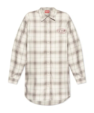 Diesel Long-sleeved Shirt In White