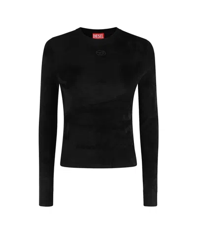 Diesel Long-sleeved Sweater In Black