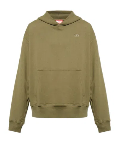 Diesel S-macs-hood-megoval-d Hoodie In Green
