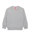 Diesel Kids Logo Patch Sweatshirt In Gray