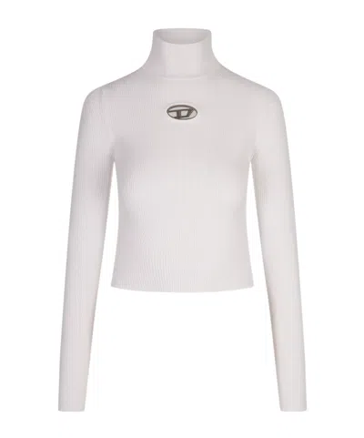 Diesel Long-sleeved Sweater In White