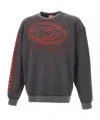 Diesel S-boxt-t1 Logo-print Sweatshirt In Gray
