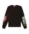 Diesel Long-sleeved T-shirt In Black