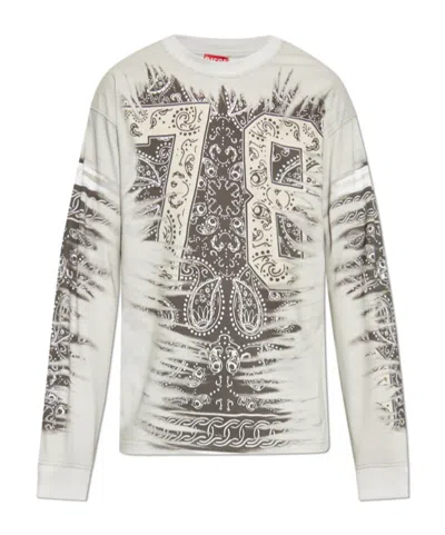 Diesel Long-sleeved T-shirt In White