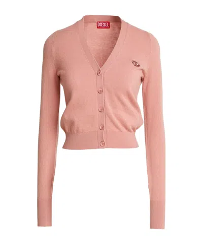 Diesel Long Sleeves Cardigans In Pink