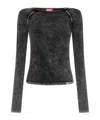 Diesel Long Sleeves T-shirt In Black