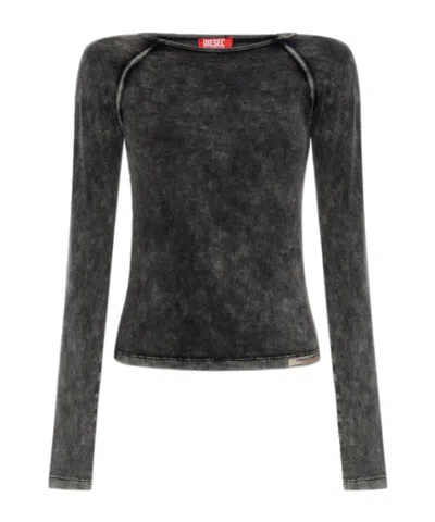 Diesel Long Sleeves T-shirt In Black