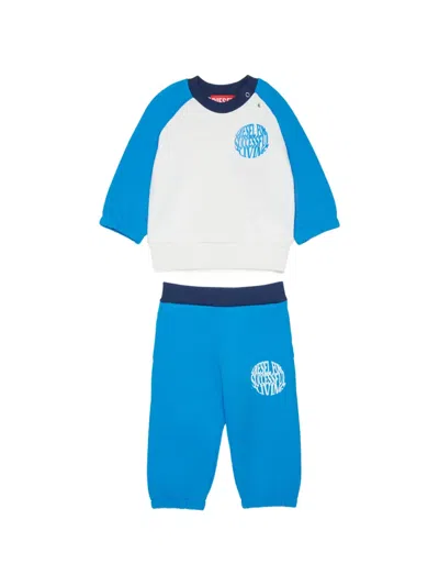 Diesel Babies' Long-sleeve Tracksuit Set In Blue