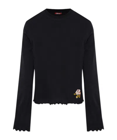 Diesel Long-sleeve T-shirt In Black